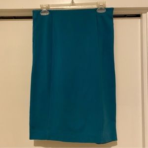 Ponte pencil skirt teal